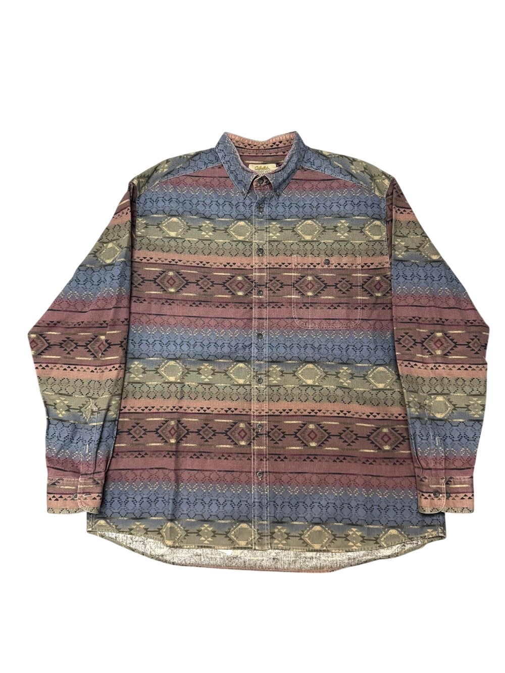Cabela's Shirt Mens 2XLT Multicolor Southwestern Geometric Flannel Button Front